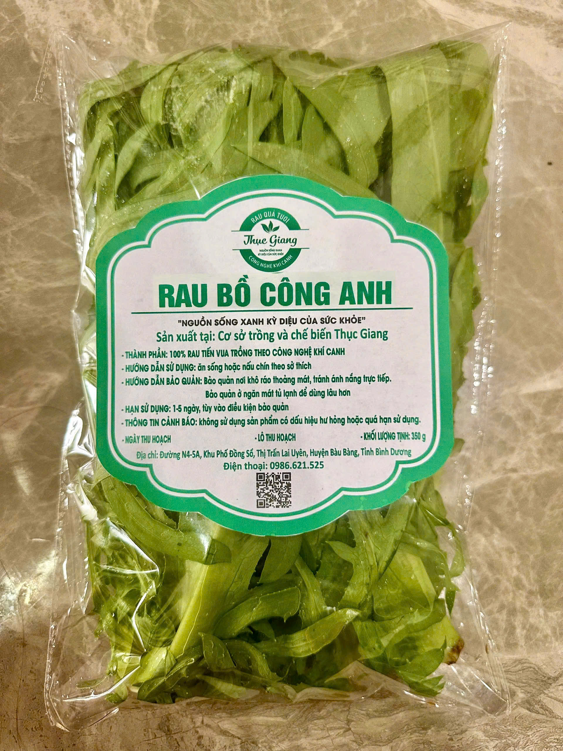 Rau bồ công anh khí canh